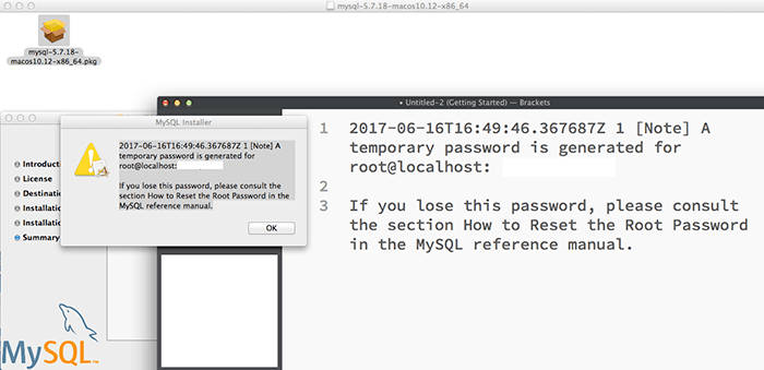 Install mysql on macbook pro screenshot of saving the password - Installing MySQL on Mac