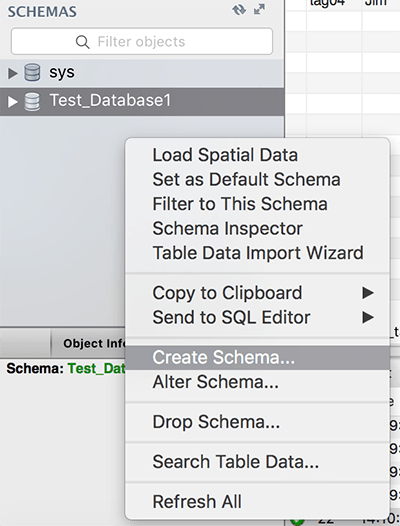 create schema on mysql mac os mysql workbench alt text