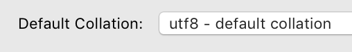 utf8 collation selection on mysql macos alt text