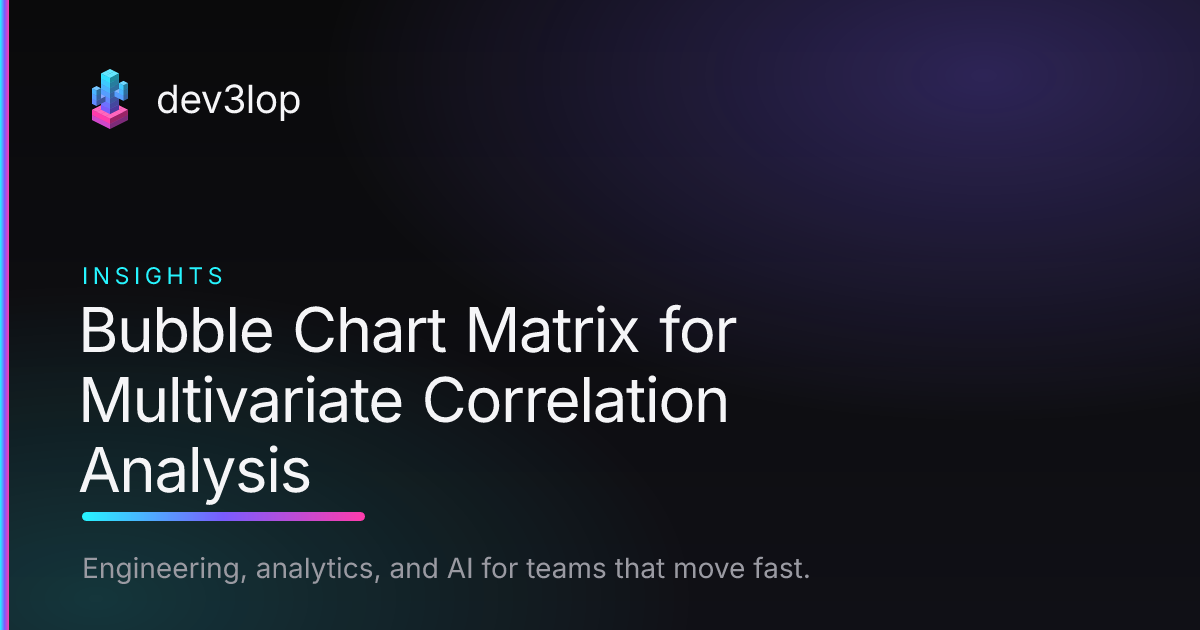 Bubble Chart Matrix for Multivariate Correlation Analysis | Dev3lop