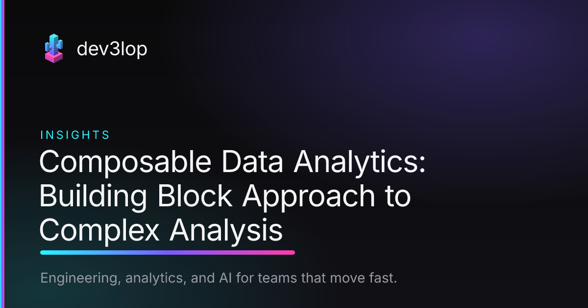 Composable Data Analytics: Building Block Approach to Complex Analysis ...