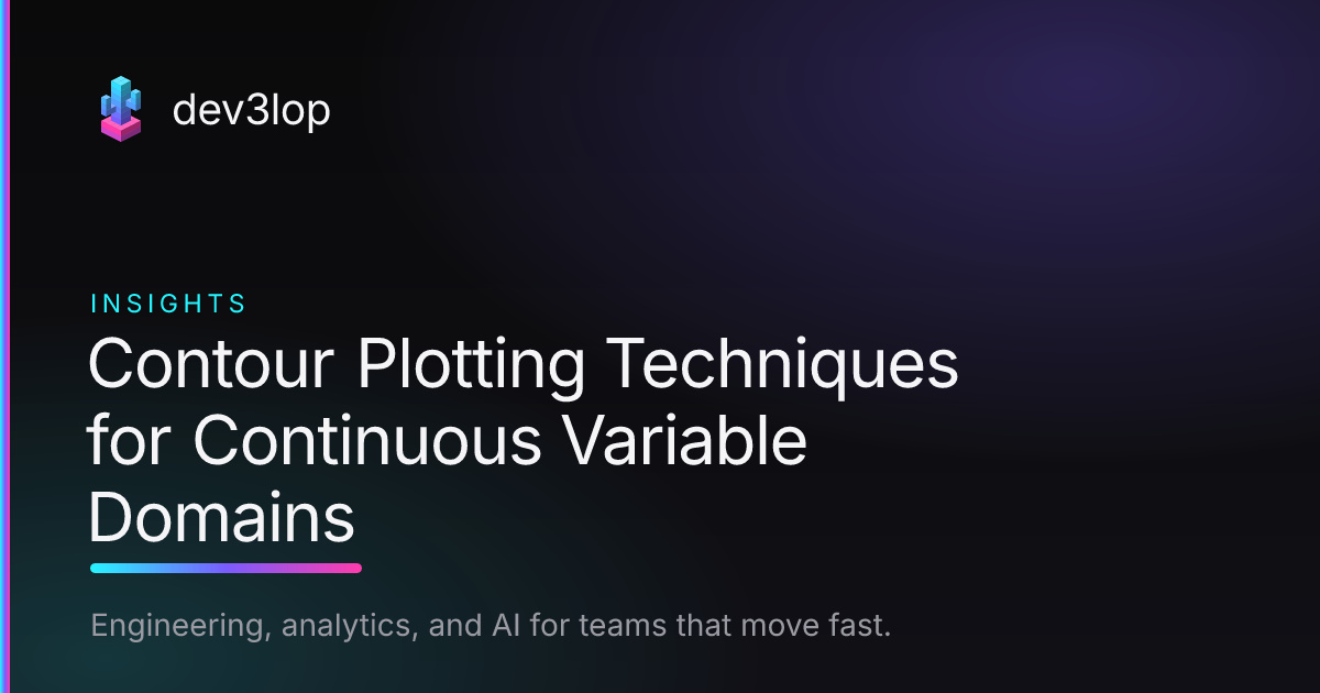 Contour Plotting Techniques for Continuous Variable Domains | Dev3lop