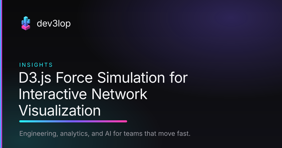 D3.js Force Simulation for Interactive Network Visualization | Dev3lop