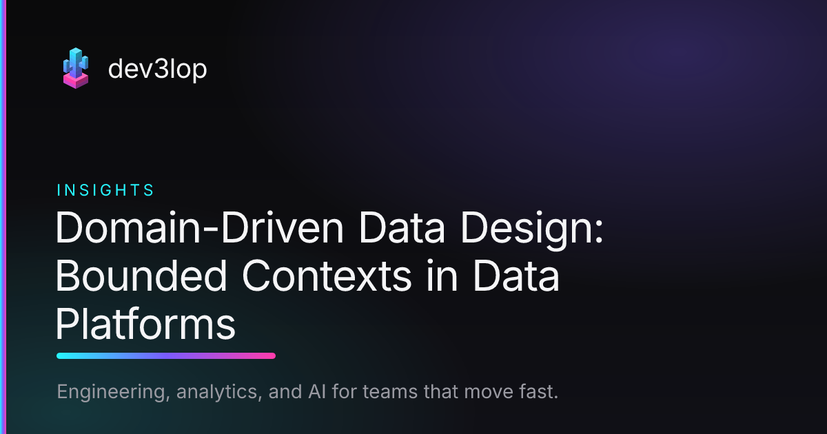 Domain-Driven Data Design: Bounded Contexts in Data Platforms | Dev3lop