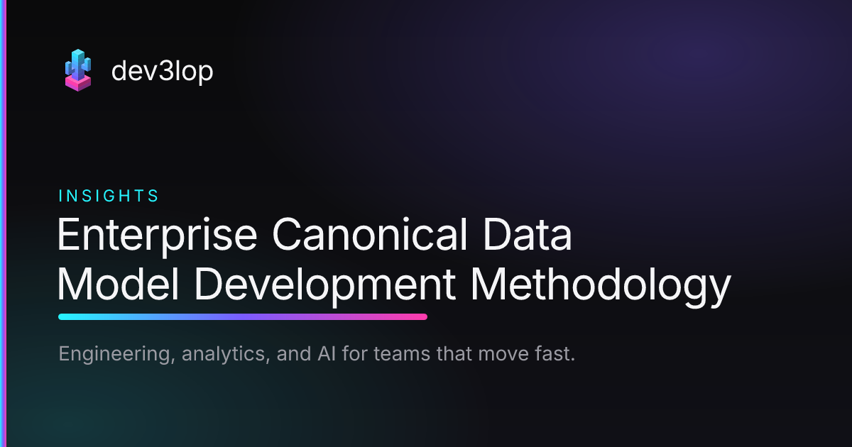 Enterprise Canonical Data Model Development Methodology | Dev3lop