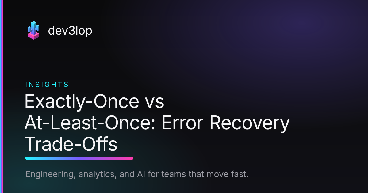 Exactly-Once vs At-Least-Once: Error Recovery Trade-Offs | Dev3lop