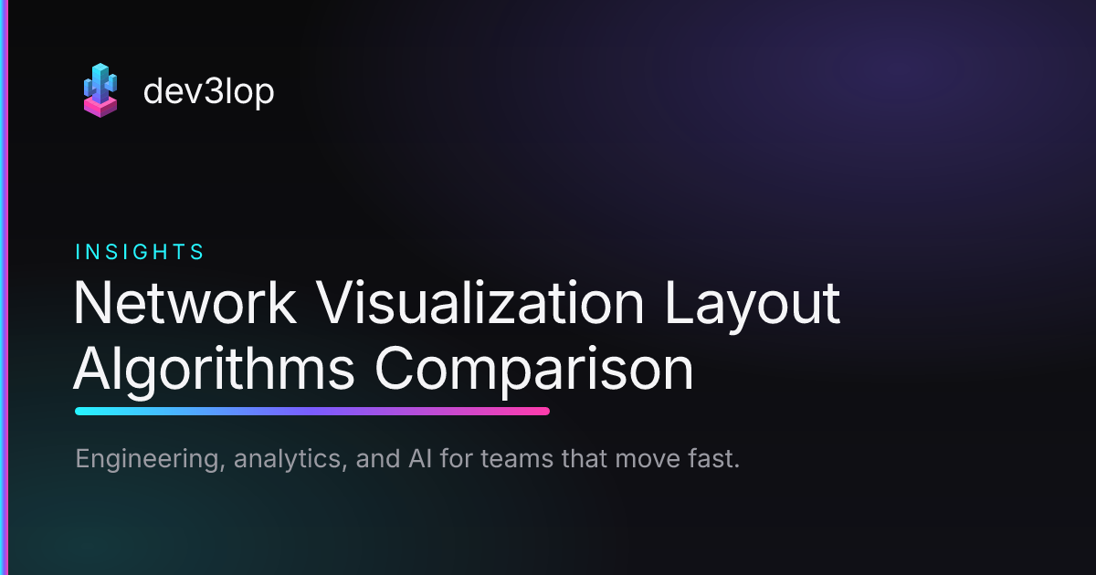 Network Visualization Layout Algorithms Comparison | Dev3lop