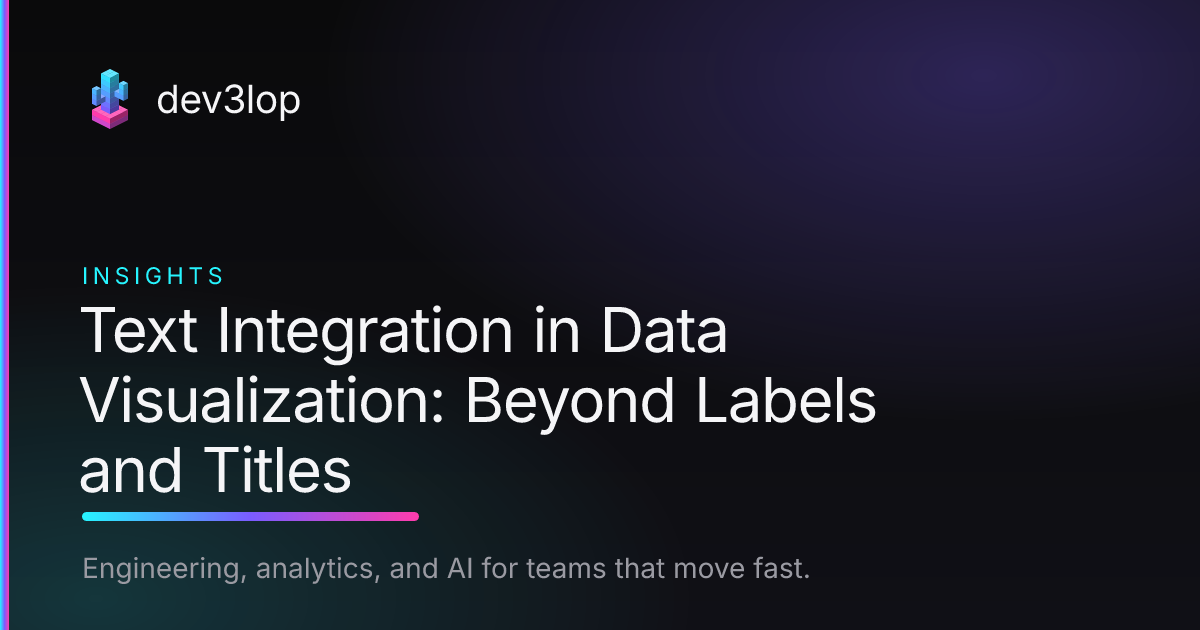 Text Integration in Data Visualization: Beyond Labels and Titles | Dev3lop