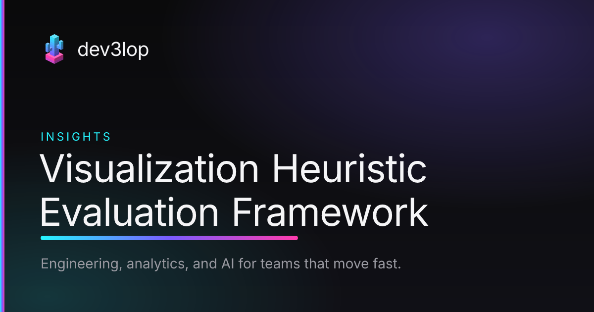 Visualization Heuristic Evaluation Framework | Dev3lop