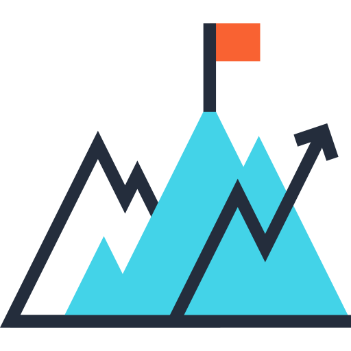 data analyst line chart with flag on it