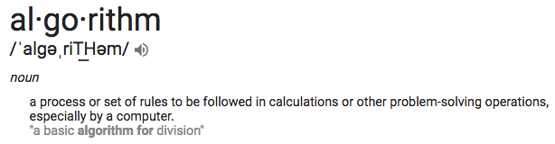 Algorithm definition google