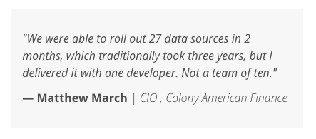 domo quote about 27 data sources taking more than a few hours.